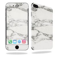 MightySkins Skin Compatible with Apple iPhone 7 Plus - White Marble | Protective, Durable, and Unique Vinyl Decal wrap Cover | Easy to Apply, Remove, and Change Styles | Made in The USA