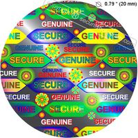 147 Seal Anything Silver Circle Security Holograms .79"(20mm) 3D Protective Stickers