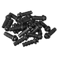 uxcell 20pcs 4mm Inner Dia PVC Strain Relief Cord Boot Protector Power Tool Hose Black