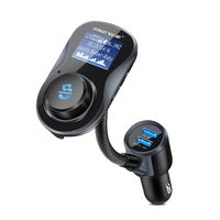 ONEVER Bluetooth FM Transmitter for Car, QC3.0 Wireless Bluetooth 4.2 Radio Transmitter Adapter with Hand-Free Calling, Dual USB Ports, Music Player Support USB Flash Drive, TF Card, AUX Input