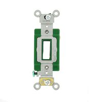 Leviton 3031-2W 30 Amp, 120/277 Volt, Toggle Single-Pole AC Quiet Switch, Extra Heavy Duty Grade, Self Grounding, White