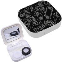 Portable Contact Lens Case Box Travel Kit Mirror + Bottle + Tweezers Container Holder [ Video Game Controller Gadgets ]