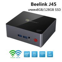 Beelink J45 Office Mini PC Windows 10 Intel Celeron J4205 8GB LPDDR4 128GB SSD 2.4+5.8G Dual WiFi Gigabit Ethernet BT4.0 Fan Cooling 4K Mini Computer Desktop