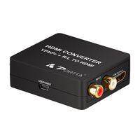 Portta YPbPr Component RGB + R/L to HDMI Mini Converter v1.3 Support 1080p and Uncompressed 2 Channel Audio LPCM