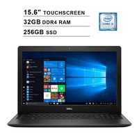 2020 Dell Inspiron 3000 15.6 Inch Touchscreen Laptop (8th Gen Intel Dual-Core i3-8145U up to 3.9GHz, 32GB DDR4 RAM, 256GB SSD, Intel UHD 620, WiFi, Bluetooth, HDMI, Windows 10)
