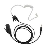 GoodQbuy Wired Cell Phone Earpiece Acoustic Hollow Air Tube 3.5mm Anti-Radiation Earbuds Headphones with Microphone for iPhone 6 Plus 5S Samsung Galaxy S8 S4 S3 Note 8 2 HTC Etc.