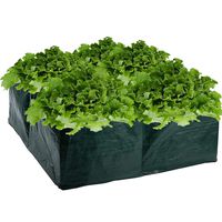 Asdomo 2pcs Raised Garden Planter Bed, 4 Divided Grids Fabric Planting Grow Bag Square Planting Grow Pot for Plants Flowers Herb Vegetables and Fruit