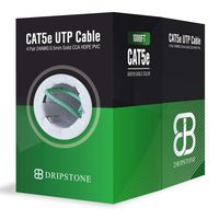 Dripstone CAT5e 1000ft UTP Ethernet Cable 24AWG Bulk LAN Network Wire (Green)