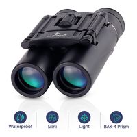 10x25 Compact Binoculars, Mini Pocket Size Binoculars for Adults and Kids, BAK-4 Prism and FMC Lens, Foldable Lightweight Binoculars Perfect for Birdwatching, Hunting, Theater, Opera, Concert
