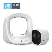 Amcrest 1080p Smart Home Wireless Home Security Camera System, 6 Month Rechargeable Battery, Night Vision, Indoor/Outdoor IP65 Weatherproof, Two-Way Audio | 1 Year Free Cloud | 1 Camera Kit AB2WFSET