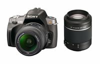 Sony Alpha A380Y 14.2 MP Digital SLR Camera with  Super SteadyShot INSIDE Image Stabilization and 18-55mm and 55-200mm Lenses