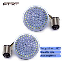 FTRT LED Front Turn Signals Running Light for Harley Davidson,1157 Bullet Style Inserts,Compatible with Harley Dyna, Street Glide, Fat Boy, Softail, Road King,Springer, 2 colors-white and amber