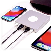 DoBox Portable Wireless Hub for iPhone and iPad. 9-in-1 Wireless Adapter with 32GB Internal Storage, USB-C, Ethernet, 2xUSB, Micro SD, Audio Out, HDMI, Bluetooth and Portable Charger