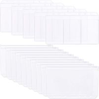 Binder Pocket 6 Holes Loose Leaf Bags A6 Size Binder Zipper Folders Plastic File Document Bags and Business 3-Card Storage Bag for Home Office School Supplies (30 Pieces, A6/A6 Size)