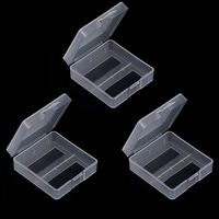 Ogrmar Hot Portable Hard Plastic Battery Case Holder Storage Box for 2x9V Batteries(3 Pack) (3 Pack)
