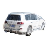 TopSoon Transparent Plastic Car Cover with Elastic Band Waterproof Disposable Car Cover SUV Cover Extra Large Size 24-Feet by 16-Feet