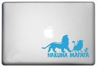 WallDecalsAndArt Disney Lion King/Hakuna Matata Swahili No Worries Sticker Mac Pro Retina Decal is a Hakuna Matata Decor Decal. Laptop Sizes 11, 12, 13 and 15 inch ICE Blue