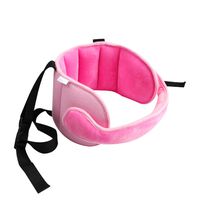 Child Car Seat Head Support Band Carseat Straps Covers Slumber Sling Safe Sleep Solution for Car Plane Travel, Pink