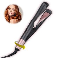 CHARMINER Professional Hair Straightener Curling Iron 2 in 1, Flat Iron Curling Iron, Tourmaline Twisted Beauty Hair Tools with LCD Digital Display&Auto Shut-off Functions for All Hair Styling