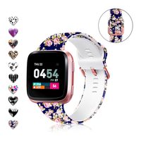 ZEROFIRE Bands Compatible with Fitbit Versa Pattern Printed Replacement Wristband for Women Men, Soft Silicone Fadeless Strap for Fitbit Versa Fitbit Versa 2 and Fitbit Versa Lite Edition