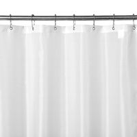 N&Y HOME Fabric Shower Curtain or Liner - Ultimate Waterproof of TPU, Machine Washable, Hotel Grade Bath Tub Shower Liner - Little Diamond White, 72x72