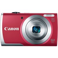 Canon PowerShot A2500 16MP Digital Camera with 5x Optical Image Stabilized Zoom with 2.7-Inch LCD (Red)
