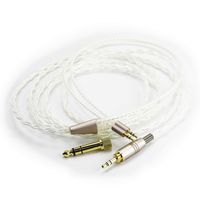 NewFantasia Silver Plated Replacement Cable with Dual 2.5mm Male to 3.5mm 1/8" Male and 6.3mm 1/4" Adapter Compatible with HE400S, HE-400I, HE-400i（2.5mm Plug Version）, HE560, HE1000 Headphone