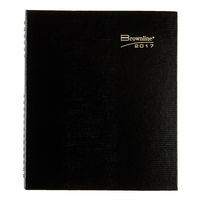 Brownline CoilPro Weekly 2017 Planner, Black, Hard Cover, Twin-Wire, 8.5 x 6.75 inches (CB850C.BLK-17)