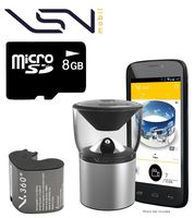 VSN Mobil V.360 HD Camera Kit - The World's first 360 seamless HD action camera. (8GB + Battery)