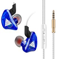 in-Ear Headphones Wired Earbuds Stereo Headphone Headset Earphone 3.5mm with Mic Super Bass Music Sports Earphone for Smartphone PC Tablet (Blue)