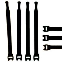 VITTO 30PCS Reusable Cable Ties 1/2" x 8" Self-Gripping Wrap Ties Hook & Loop Tape Fastening Cord Strap for Computer PC Cable Management and Organizing Cords - Black