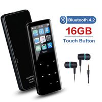 MP3 Player, 16GB MP3 Player with Bluetooth 4.2, Touch Button MP3 Music Player with FM Radio/Voice Recorder/Video Play/E-Book, Build in Hi-Fi Sound Speaker, Expandable up to 128G Micro SD Card