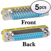GOWOS (5 Pack Serial Mini Coupler, DB25 Male to DB25 Female