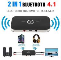 Sloovery 2in1 Bluetooth 4.1 Transmitter & Receiver Wireless A2DP Audio Adapter Aux 3.5mm Audio Player for TV/Home Stereo/Smartphone
