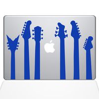 The Decal Guru Guitar Band Decal Vinyl Sticker, 15" MacBook Pro (2015 & Older Models), Dark Blue (1416-MAC-15P-DB)