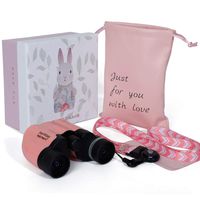 Binoculars for Kids High Resolution 10x22 Mini Compact Lightweight Binoculars,Real Optics Kids Binoculars for Bird Watching (Pink)
