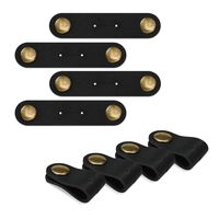 TETDED Genuine Leather Cable Organzier, USB Cable Holder, Earphone Holder, Cable Manager, Cable Holder, Cable Straps, Earbud Cord Keeper001 [8 Short Holder Package] (Nappa Black)