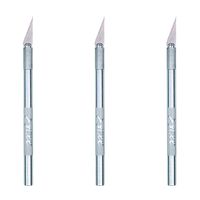 Excel Blades Craft Knife, Paper Cutter, Exacto Knife for Contact Paper, Warhammer 40k, Craft Supplies, Utility Xacto Knife, Hobby Knife, Polymer Clay, Pack of 3, Made in USA