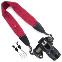 Wolven Weave DSLR/SLR Camera Neck Shoulder Belt Strap Compatible for All DSLR/SLR/Digital Camera (DC)/Instant Camera/Polaroid etc (Red)