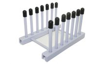 Vinyl Record Storage Holder Stand cleaning device drying rack Display - Vinyl Plastic and Silicone top Rack Holds up to 6 Album Lp's - for 12" and 7" Records，(Does not include Records) (purple)