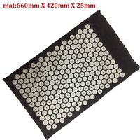 Alston Childe Massager Cushion Massage Yoga Mat Acupressure Relieve Stress Back Body Pain Spike Mat Acupuncture Massage Yoga Mat with Pillow,Black