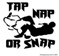 UR Impressions Blk Tap Nap Or Snap Jiu-Jitsu Decal Vinyl Sticker Graphics for Cars Trucks SUV Vans Walls Windows Laptop|Black|5.5 X 5.25 inch|URI116-B