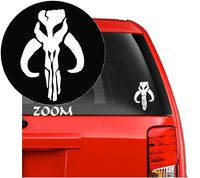 Star Wars Logo Symbols Emblem Anime Vinyl Decal Sticker for Car Window Laptop Wall Room (Bantha Mandalolrian (5.5"inches, White)