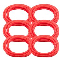 6 Pack MD Premium 8' Cord Cover Prevents Cord Tangling - Red