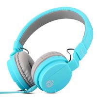 Yesbond EV09 Kids Headphones with Microphone for for Children, Toddler, Girls, Boys, Teens, Adults, Foldable Adjustable Over Ear Headsets for iPad Cellphones Computer MP3/4 (Blue)