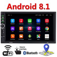 Android 8.1 Universal Double 2Din Car GPS Stereo 7 Inch HD Car Video Player Touch Screen Radio MP5 Player Bluetooth Car Stereo Multimedia Player Mirror Link/GPS/USB/SD/FM/MP5/DVR