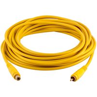 Seismic Audio 25 Foot Yellow Male Female Audio Extension Cable AV RCA Extender Cord (SA-PGSR25Yellow)