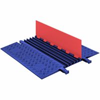 Guard Dog GD5X75-O/BLU Polyurethane Heavy Duty 5 Channel Low Profile Cable Protector with ADA Compliant Ramp, Orange Lid with Blue Ramp, 36" Length, 33.3" Width, 1.25" Height