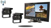 TadiBrothers 7 Inch Split Monitor with 2 Wireless Mounted RV Backup Cameras