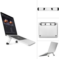 Laptop Stand,ANKCE Aluminum Invisible Lightweight Laptop Computer Stand, Ergonomic Adhesive Notebook Laptop Holder, Compatible with Laptop,MacBook, iPad, Tablet (Patented)（Silver）